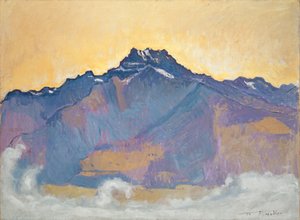 Dents du Midi sett från Chesières, 1912 av Ferdinand Hodler