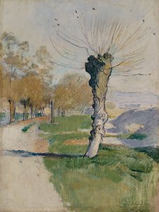 Willow Tree at the Junction, eller Willow Tree in Spring, c.1885 (olja på duk) av Ferdinand Hodler