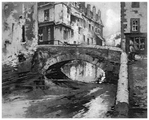 Breton Bridge, c1890-1940 1924 av Ferdinand Jean Luigini