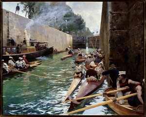 Låset. Målning av Ferdinand Joseph Gueldry (1858-1945). Olja på duk. Nämnas måste: Reims, Musee Des Beaux Arts