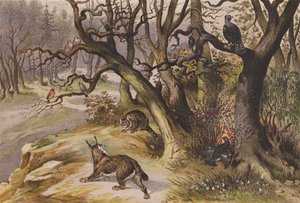 Februari (färglitografi) av Ferdinand Karl Klimsch