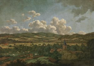 Utsikt mot Goldbach och Hösbach (Aschaffenburg-cykeln) av Ferdinand Kobell