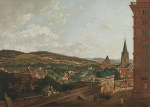 Utsikt från Aschaffenburgs slott över Pfaffenberg och Sankt Agatha (Aschaffenburgcykeln) av Ferdinand Kobell