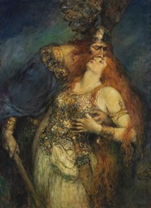Wotans farväl av Brunhilde, ca. 1910.