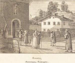 Söndag - Går till kyrkan nära Berchtesgaden