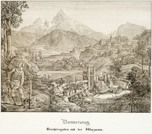 Torsdag: Berchtesgaden och Watzmann av Ferdinand Olivier