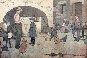 Hemma igen, i barndomens bilderbok, ca 1900 (gravyr) av Ferdinand Raffin