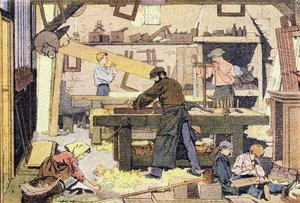 Snickaren, i barndomens bilderbok, ca 1900 (gravyr)