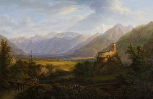 Glurnsertal med Adige i Tyrolen av Ferdinand Runk