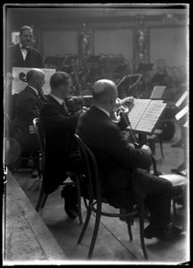Stråkinstrument från den wienska medlemmen i en filharmonisk orkester av Ferdinand Schmutzer