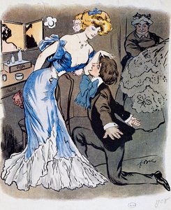 Les Demi-mondaines, poet Innamorato, karikatyr 1908 (illustration)
