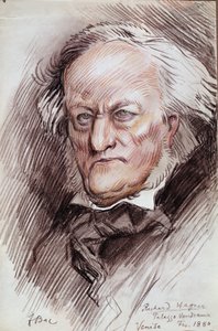 Porträtt av Richard Wagner (teckning