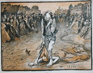 The Madman, ca 1900 (litho)
