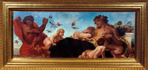 Jordbruk En mamma som ammar sina barn. Målning av Eugene Delacroix (1798-1863) av Ferdinand Victor Eugene Delacroix