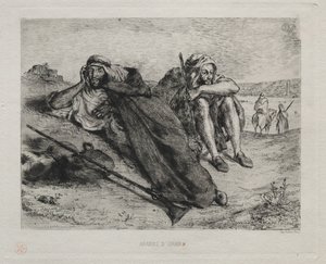 Araber från Oran. av Ferdinand Victor Eugene Delacroix
