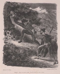 Faust och Mephistopheles i Harzbergen av Ferdinand Victor Eugene Delacroix