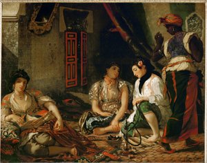 Kvinnor från Alger i sin lägenhet - ... av Ferdinand Victor Eugene Delacroix