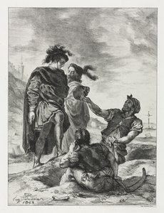 Hamlet: Hamlet och Horatio med gravgrävarna, 1843. av Ferdinand Victor Eugene Delacroix