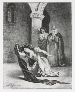 Hamlet: The Chant of Ophelia, 1834. av Ferdinand Victor Eugene Delacroix