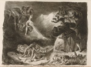Illustration till Goethes Faust, 1828 av Ferdinand Victor Eugene Delacroix