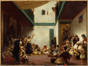 Judiskt bröllop i Marocko. Målning av Eugene Delacroix (1798-1863) av Ferdinand Victor Eugene Delacroix