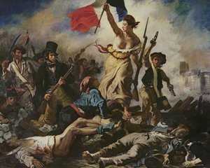 Liberty Leading the People, 28 juli 1830, c.1830-31 (olja på duk) (för detaljer se 95120) av Ferdinand Victor Eugene Delacroix