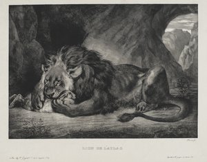 Lejon från Atlas, 1829 av Ferdinand Victor Eugene Delacroix