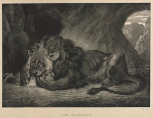 Lejonet av Atlas, 1829. av Ferdinand Victor Eugene Delacroix