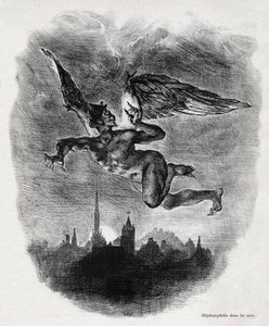 Mephistopheles av Ferdinand Victor Eugene Delacroix