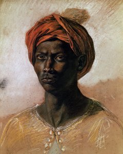 Porträtt av en turk i en turban, ca 1826 (pastell på papper)