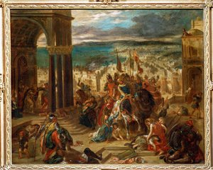 Korsfararnas erövring av Konstantinopel ... av Ferdinand Victor Eugene Delacroix