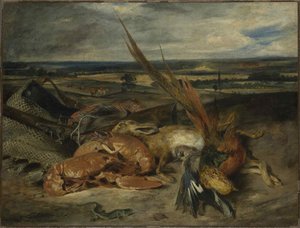 Stilleben med en hummer, 1827. av Ferdinand Victor Eugene Delacroix