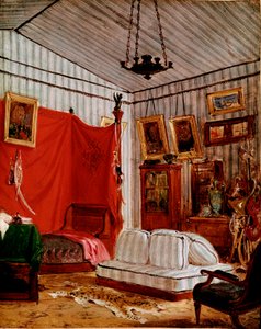 Studie for Interieur med to portrætter (maleri, ca. 1834) swed av Ferdinand Victor Eugene Delacroix