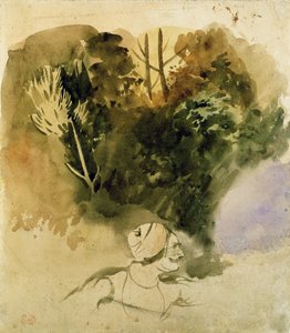 Studie av en Gurkha från den indiska armén, 1830 av Ferdinand Victor Eugene Delacroix