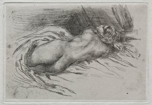 Studie av en kvinna sedd bakifrån, 1833. av Ferdinand Victor Eugene Delacroix