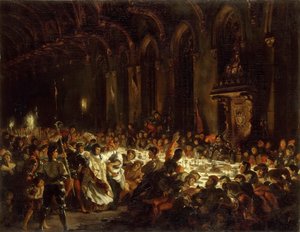 Mordet på biskopen av Liège av Ferdinand Victor Eugene Delacroix