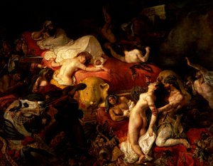 Sardanapalus död av Ferdinand Victor Eugene Delacroix