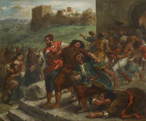 Fanatikerna i Tanger, 1857 av Ferdinand Victor Eugene Delacroix