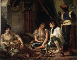 Kvinnorna i Alger i sin lägenhet av Ferdinand Victor Eugene Delacroix
