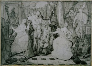 Roy René av Ferdinand Victor Eugene Delacroix