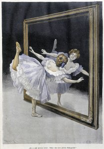 Klassisk dans: dansare gör övningar framför en spegel - n.d., tysk dok.