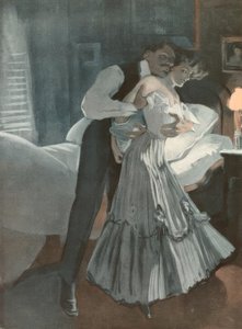 Låt mig snabbt täcka över buren, Hansi tittar på. av Ferdinand von Reznicek