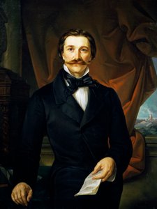 Greve Carlo Coronini av Ferdinando Bassi (1819-1883) av Ferdinando Bassi