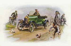 Morris Oxford 10hp (färglitografi)