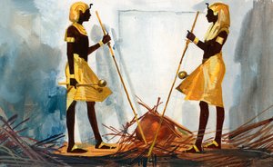 De två vaktposterna som bevakar Tukankhamens grav av Ferdinando Tacconi