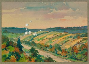 Bombardemang av de franska skyttegravarna vid Vailly av Fernand Barbier