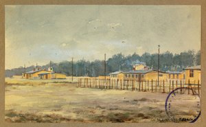 Vy över västra sidan av lägerköken och matsalarna av Fernand Barbier