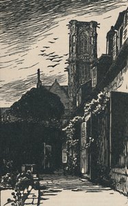Nevers - katedraltornet, 1919 av Fernand Chalandre