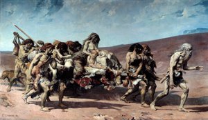 Cain, detalj. Illustration av Victor Hugos roman "The Legend of the Siecles"". Målning av Fernand Cormon (1845-1924)