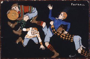 Fotboll, tidigt 1900-tal (illustration) av Fernand Fernel
